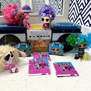 LOL Surprise Remix Hair Flip and Pets Lot